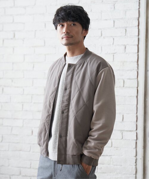 ikka（イッカ）の「sorona(R)コンビ中綿ブルゾン（ブルゾン・メンズ・ベージュ/ネイビー・XL/L/M/S）」の4枚目の写真