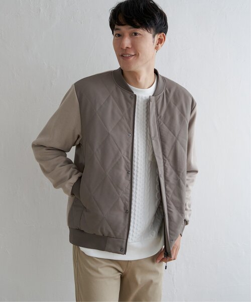 ikka（イッカ）の「sorona(R)コンビ中綿ブルゾン（ブルゾン・メンズ・ベージュ/ネイビー・XL/L/M/S）」の7枚目の写真