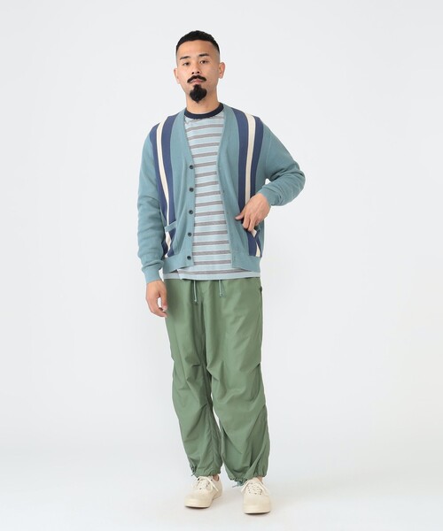 BEAMS PLUS(ビームスプラス)の「BEAMS PLUS / コットン ジャカード ストライプ カーディガン(カーディガン/ボレロ・メンズ・ベージュ/ブラック/イエロー系その他6/サックスブルー・M/S/XL/L)」の15枚目の写真