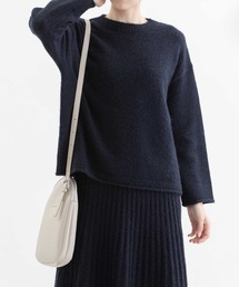 ロングモヘアショート丈ニット
