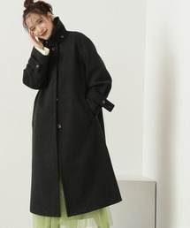 N.（N. Natural Beauty Basic） | 【S Size Line】◆メルトンステンカラーロングコート(ステンカラーコート)