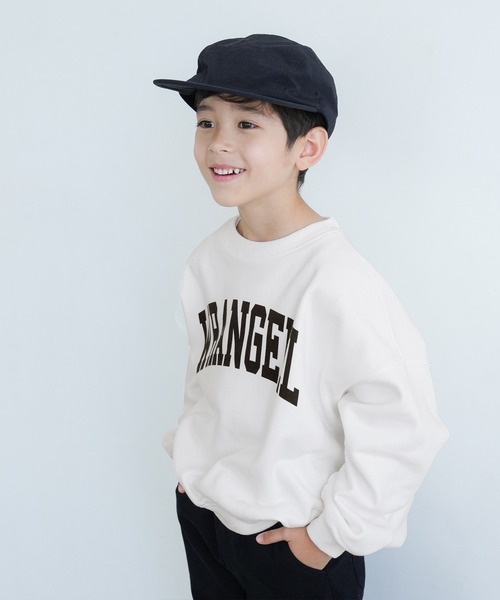 coca（coca）（コカ）の「キッズ 親子お揃いヘビーウェイト裏起毛プリントスウェット（スウェット・キッズ・チャコール/ホワイト/ピンク/ライトグレー・110/120/130/140）」の2枚目の写真