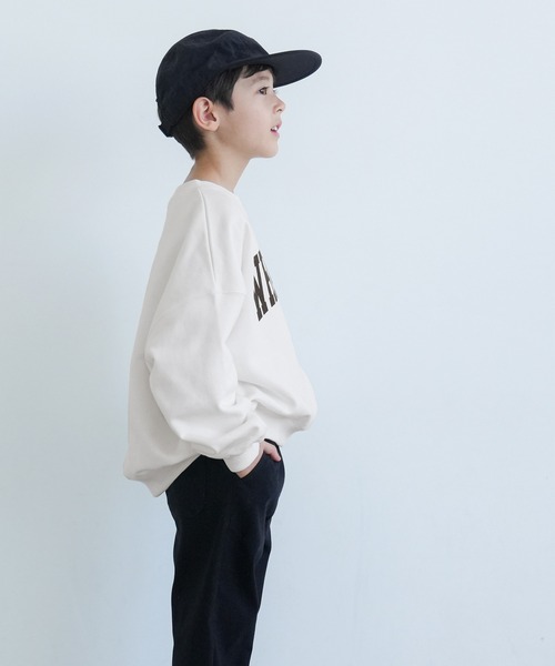 coca（coca）（コカ）の「キッズ 親子お揃いヘビーウェイト裏起毛プリントスウェット（スウェット・キッズ・チャコール/ホワイト/ピンク/ライトグレー・110/120/130/140）」の7枚目の写真