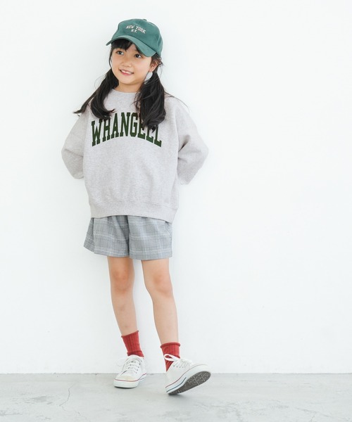 coca（coca）（コカ）の「キッズ 親子お揃いヘビーウェイト裏起毛プリントスウェット（スウェット・キッズ・チャコール/ホワイト/ピンク/ライトグレー・110/120/130/140）」の13枚目の写真