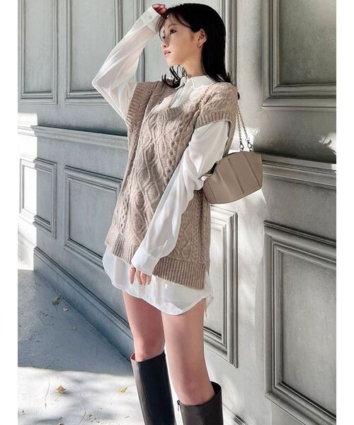 RESEXXY（リゼクシー）の「ピンタックデザインハンドバッグ（ハンドバッグ・レディース・ベージュ/ブラック・FREE）」の19枚目の写真