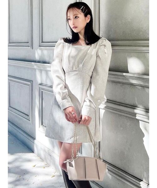 RESEXXY（リゼクシー）の「ピンタックデザインハンドバッグ（ハンドバッグ・レディース・ベージュ/ブラック・FREE）」の9枚目の写真