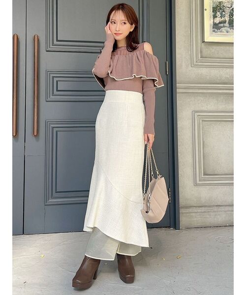 RESEXXY（リゼクシー）の「ピンタックデザインハンドバッグ（ハンドバッグ・レディース・ベージュ/ブラック・FREE）」の4枚目の写真