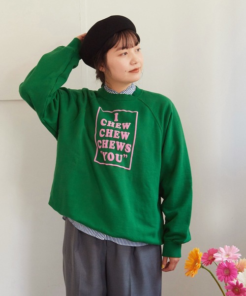 【即日発送】CHILD WOMAN 裏毛製品染め 発砲ロゴスウェット CHILD WOMAN - 【即日発送】CHILD WOMAN 裏毛製品染め 発砲ロゴ