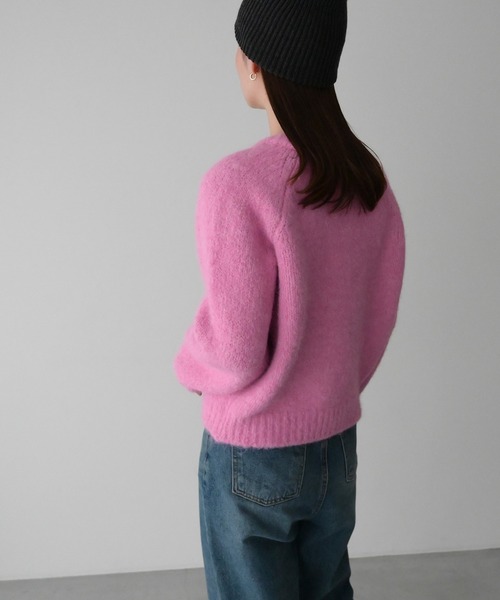 CANAL JEAN（キャナルジーン）の「El mar　アルパカ混ラグランニット（ニット/セーター・レディース・チャコールグレー/ブルー/ベージュ/ピンク・ONE SIZE）」の16枚目の写真