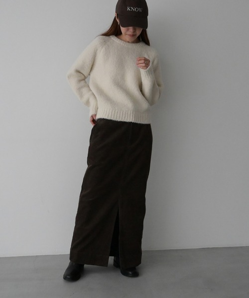 CANAL JEAN（キャナルジーン）の「El mar　アルパカ混ラグランニット（ニット/セーター・レディース・チャコールグレー/ブルー/ベージュ/ピンク・ONE SIZE）」の11枚目の写真