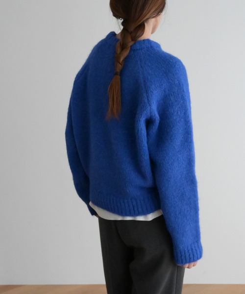 CANAL JEAN（キャナルジーン）の「El mar　アルパカ混ラグランニット（ニット/セーター・レディース・チャコールグレー/ブルー/ベージュ/ピンク・ONE SIZE）」の13枚目の写真