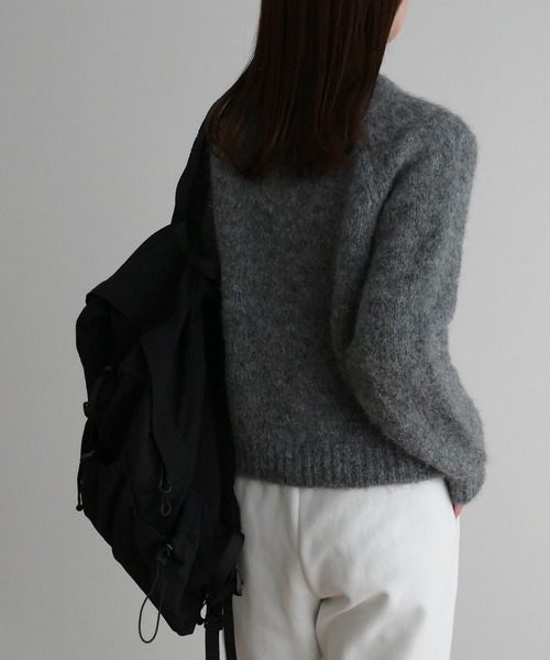 CANAL JEAN（キャナルジーン）の「El mar　アルパカ混ラグランニット（ニット/セーター・レディース・チャコールグレー/ブルー/ベージュ/ピンク・ONE SIZE）」の6枚目の写真