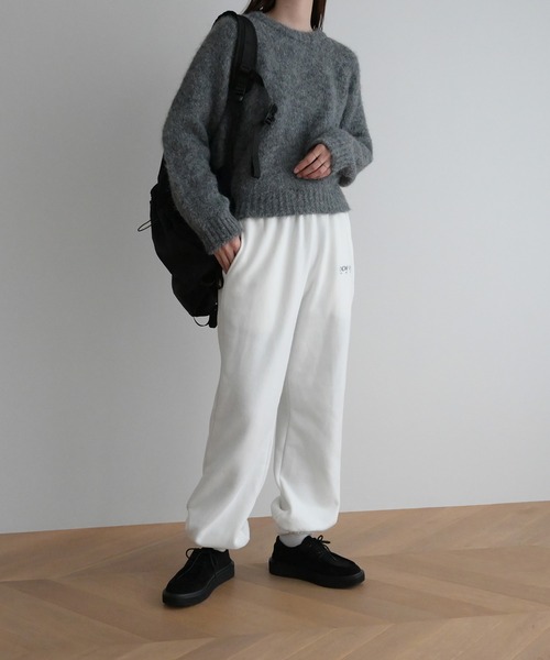 CANAL JEAN（キャナルジーン）の「El mar　アルパカ混ラグランニット（ニット/セーター・レディース・チャコールグレー/ブルー/ベージュ/ピンク・ONE SIZE）」の7枚目の写真