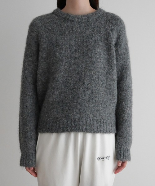 CANAL JEAN（キャナルジーン）の「El mar　アルパカ混ラグランニット（ニット/セーター・レディース・チャコールグレー/ブルー/ベージュ/ピンク・ONE SIZE）」の18枚目の写真