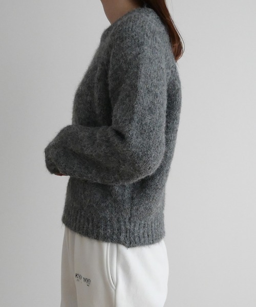 CANAL JEAN（キャナルジーン）の「El mar　アルパカ混ラグランニット（ニット/セーター・レディース・チャコールグレー/ブルー/ベージュ/ピンク・ONE SIZE）」の19枚目の写真