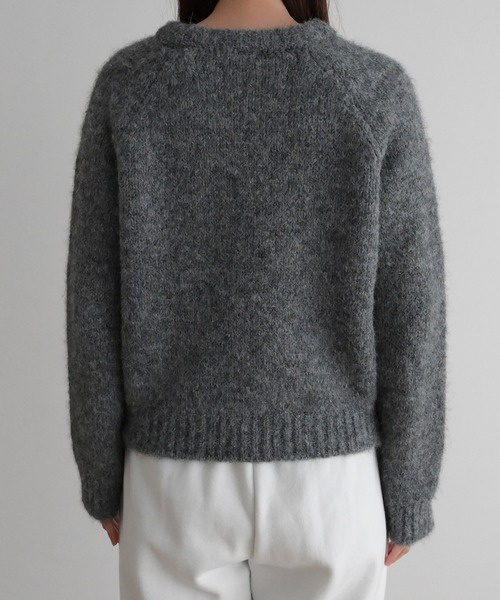 CANAL JEAN（キャナルジーン）の「El mar　アルパカ混ラグランニット（ニット/セーター・レディース・チャコールグレー/ブルー/ベージュ/ピンク・ONE SIZE）」の20枚目の写真