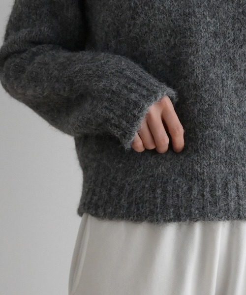 CANAL JEAN（キャナルジーン）の「El mar　アルパカ混ラグランニット（ニット/セーター・レディース・チャコールグレー/ブルー/ベージュ/ピンク・ONE SIZE）」の22枚目の写真