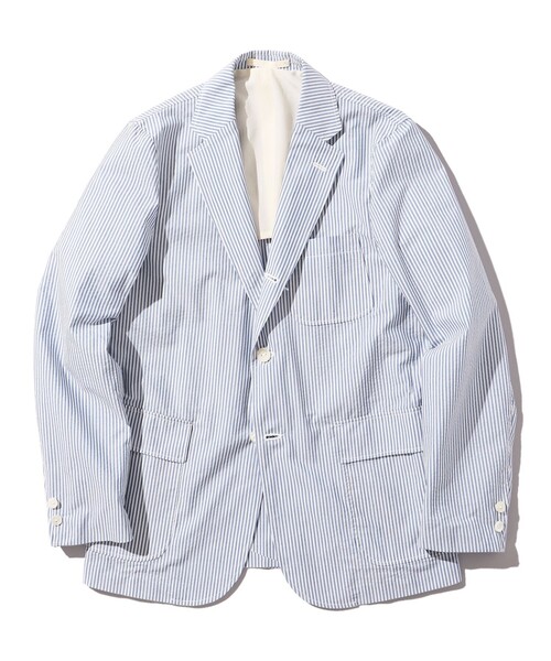 BEAMS JAPAN ビームスプラス シアサッカー テーラードジャケット M BEAMS+ ジャケット テーラードジャケット COOLMAX(R) シア