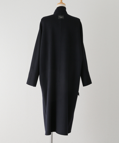 セール】super160 リバー スタンドカラー ロングコート（その他