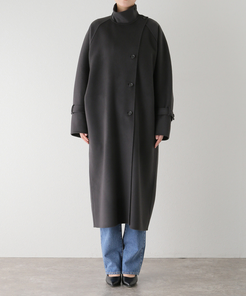 VERMEIL par iena リバー スタンドカラー ロングコート スタッフ高所持率！／ あのSuper160スタンドカラーコートがついに販売
