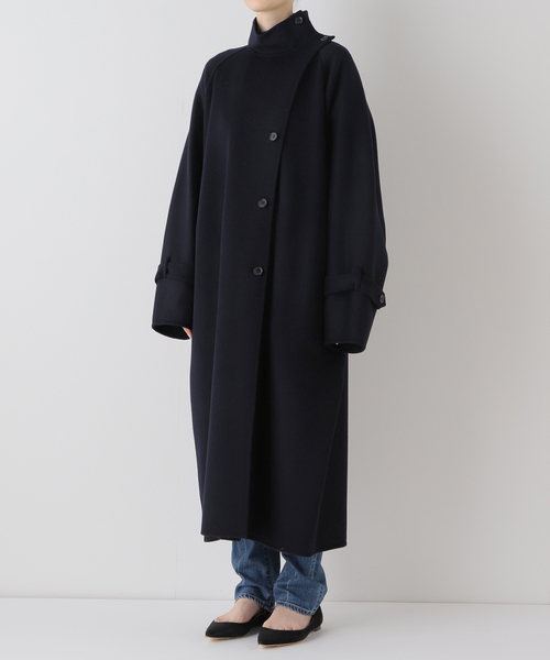 VERMEIL par iena ノーカラーワイドベルベットコート【定価5.9万 VERMEIL par iena ノーカラーワイドベルベットコート【定価5.9万