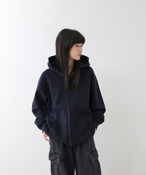 FOLL / フォル】two side hardyarn sweat zip parka（パーカー