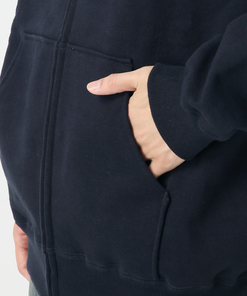 UNFOLLOW（アンフォロー）の「【FOLL / フォル】two side hardyarn sweat zip parka（パーカー・メンズ・ネイビー・2）」の2枚目の写真