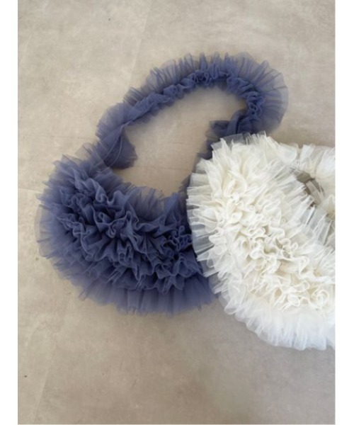 SNIDEL(スナイデル)の「フリルバッグ(ハンドバッグ・レディース・ブラック/ダークブルー/ピンク/アイボリー・FREE)」の9枚目の写真