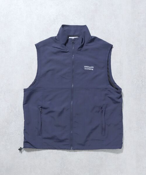 FFEIN（フェイン）の「【FFEIN】ロゴ刺繍スタンドカラーナイロンジップベスト / ドローコード セットアップ対応（ベスト・メンズ・ネイビー/ブラック/ベージュ・LARGE/MEDIUM/SMALL）」の18枚目の写真