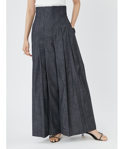 FRAY I.D（フレイアイディー）の「ハイウエストスリータックプリーツパンツ（その他パンツ・レディース・アイボリー/インディゴブルー/ブラック・0/1）」の14枚目の写真