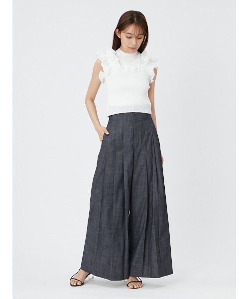 FRAY I.D（フレイアイディー）の「ハイウエストスリータックプリーツパンツ（その他パンツ・レディース・アイボリー/インディゴブルー/ブラック・0/1）」の16枚目の写真