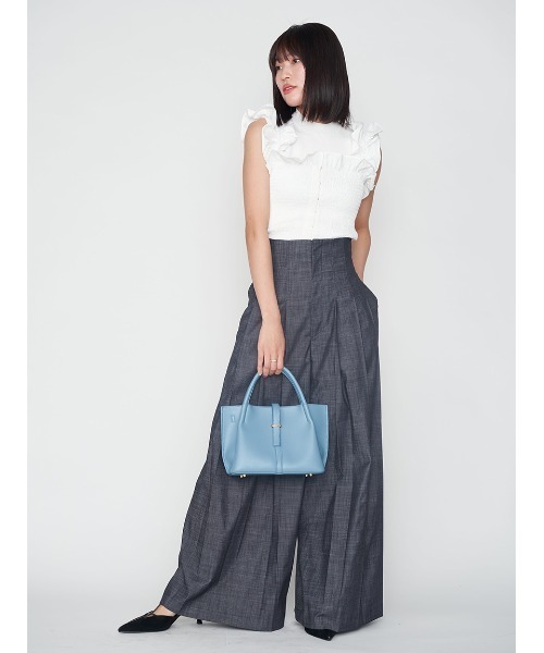 FRAY I.D（フレイアイディー）の「ハイウエストスリータックプリーツパンツ（その他パンツ・レディース・アイボリー/インディゴブルー/ブラック・0/1）」の7枚目の写真