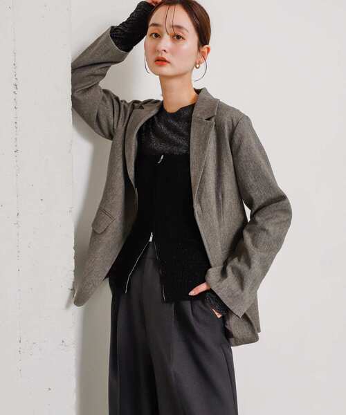 SENSE OF PLACE by URBAN RESEARCH（センスオブプレイスバイアーバンリサーチ）の「ラメジップニットビスチェ（その他トップス・レディース・イエロー/グレー/ブラック・ONE）」の10枚目の写真