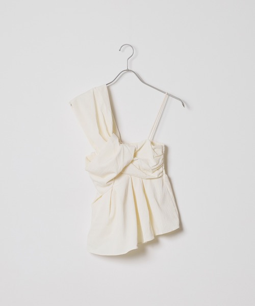 AO2(アオズ)の「Asymmetric design bustier / アシンメトリーデザインビスチェ(ベスト・レディース・ベビーピンク/アイボリー/ベージュ・FREE)」の19枚目の写真