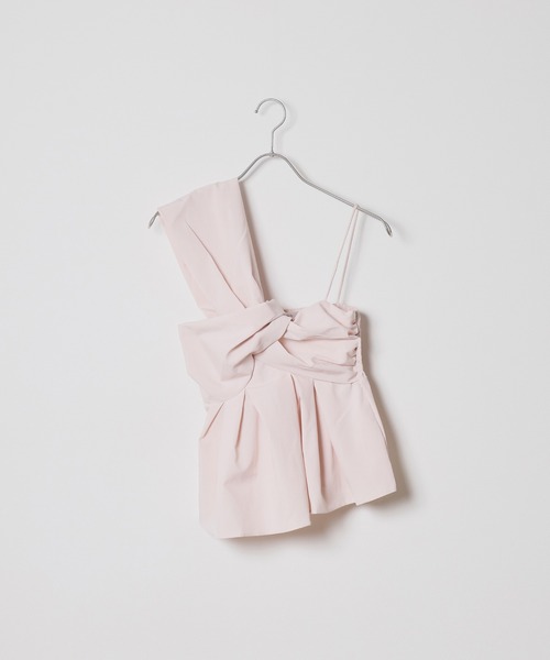 AO2(アオズ)の「Asymmetric design bustier / アシンメトリーデザインビスチェ(ベスト・レディース・ベビーピンク/アイボリー/ベージュ・FREE)」の21枚目の写真
