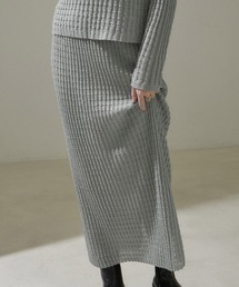 SALON adam et rope' | 【WEB限定】変形リブシアーニットタイトスカート【セットアップ対応】(スカート)