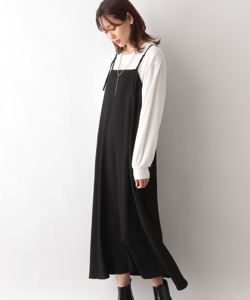 GLOBAL WORK（グローバルワーク）の「2WAYジャガードキャミワンピース/996326（ワンピース・レディース・ブラック/ブラウン/カーキ・FREE）」の11枚目の写真