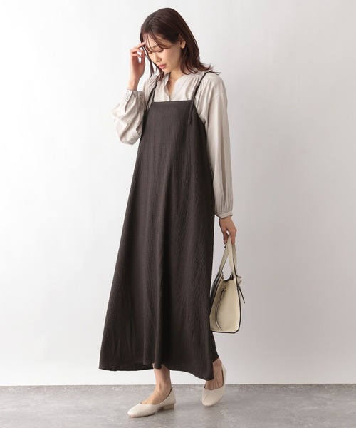 GLOBAL WORK（グローバルワーク）の「2WAYジャガードキャミワンピース/996326（ワンピース・レディース・ブラック/ブラウン/カーキ・FREE）」の15枚目の写真
