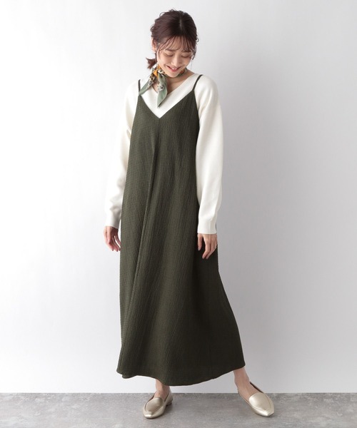 GLOBAL WORK（グローバルワーク）の「2WAYジャガードキャミワンピース/996326（ワンピース・レディース・ブラック/ブラウン/カーキ・FREE）」の22枚目の写真