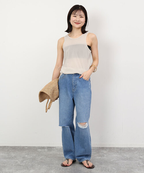 SLOBE IENA(スローブイエナ)の「チュールセットプルオーバー(Tシャツ/カットソー・レディース・ブラウン/グリーン/アイボリー・FREE)」の13枚目の写真