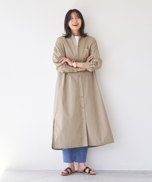 MICA&DEAL⭐︎シャツワンピース MICA&DEAL（マイカ＆ディール）の「スタンドカラーシャツ