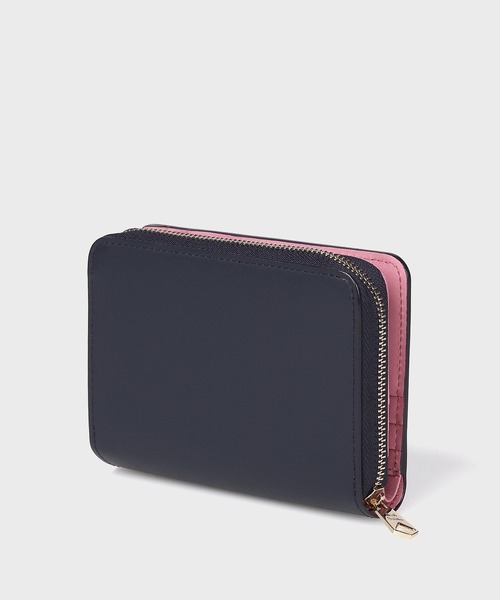 ポールスミス サプルレザー SS24 二つ折り財布 カーキブラウン 美品 Paul Smith（ポールスミス）の「サプルレザーSS24 ファスナー2つ折り