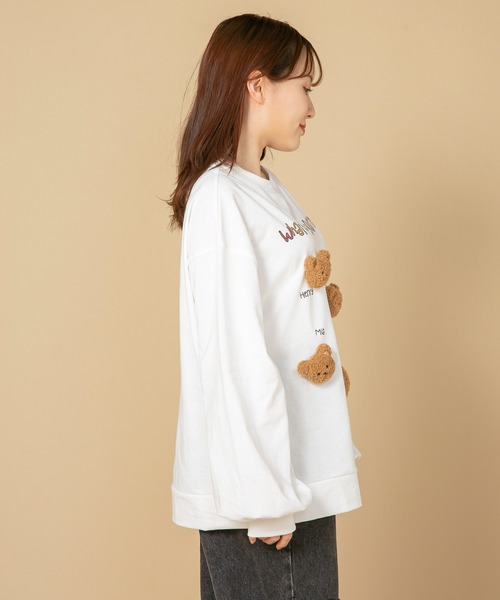 LB/S (エルビーエス)の「【LIVERY/ライブリー】 クマネコまみロンT アニマルシリーズ(Tシャツ/カットソー・レディース・アイボリー/ブラック・FREE)」の13枚目の写真