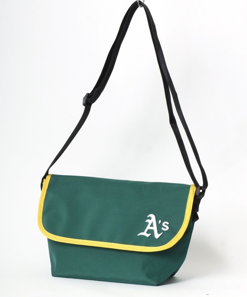 MLB(メジャーリーグベースボール)の「MLB/メジャーリーグベースボール チームロゴ刺繍 メッセンジャーバック ショルダーバック(メッセンジャーバッグ・メンズ・ブラック/ネイビー/グリーン・FREE)」の11枚目の写真