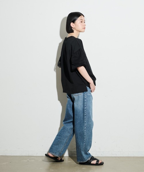 Shelly island（シェリーアイランド）の「チュールパフTシャツ（Tシャツ/カットソー・レディース・ホワイト/ブラック・FREE）」の20枚目の写真