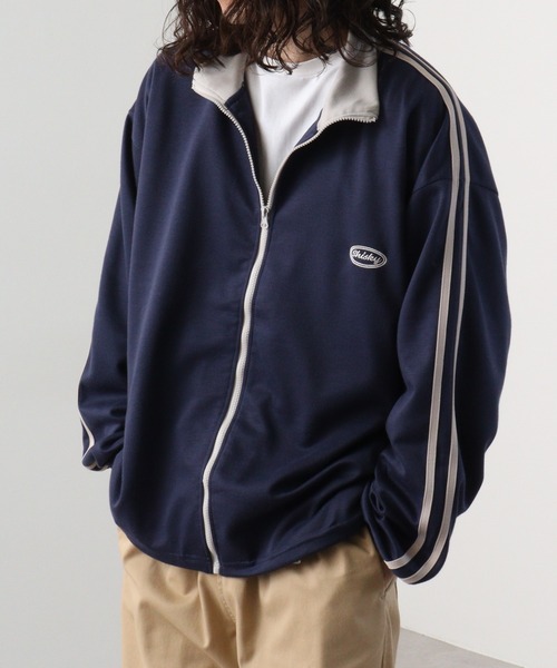 FUNALIVE(ファンアライブ)の「Cardboard switching stand truck jacket / ダンボール切替スタンド トラックジャケット unisex(スウェット・メンズ・ブラック/グレー/ネイビー/オレンジ・M/L/XL)」の3枚目の写真