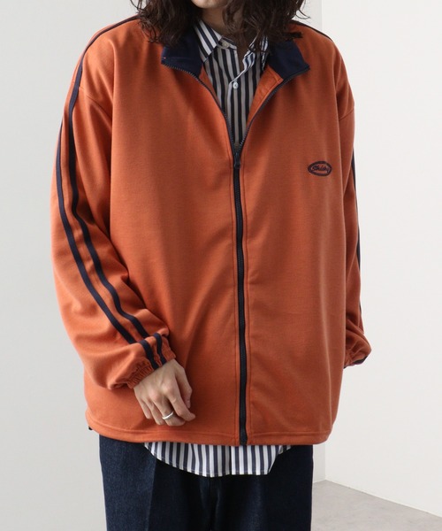 FUNALIVE(ファンアライブ)の「Cardboard switching stand truck jacket / ダンボール切替スタンド トラックジャケット unisex(スウェット・メンズ・ブラック/グレー/ネイビー/オレンジ・M/L/XL)」の4枚目の写真