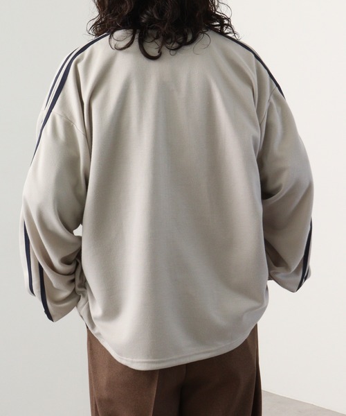 FUNALIVE(ファンアライブ)の「Cardboard switching stand truck jacket / ダンボール切替スタンド トラックジャケット unisex(スウェット・メンズ・ブラック/グレー/ネイビー/オレンジ・M/L/XL)」の13枚目の写真