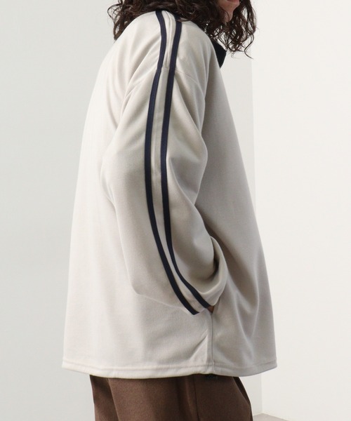 FUNALIVE(ファンアライブ)の「Cardboard switching stand truck jacket / ダンボール切替スタンド トラックジャケット unisex(スウェット・メンズ・ブラック/グレー/ネイビー/オレンジ・M/L/XL)」の14枚目の写真