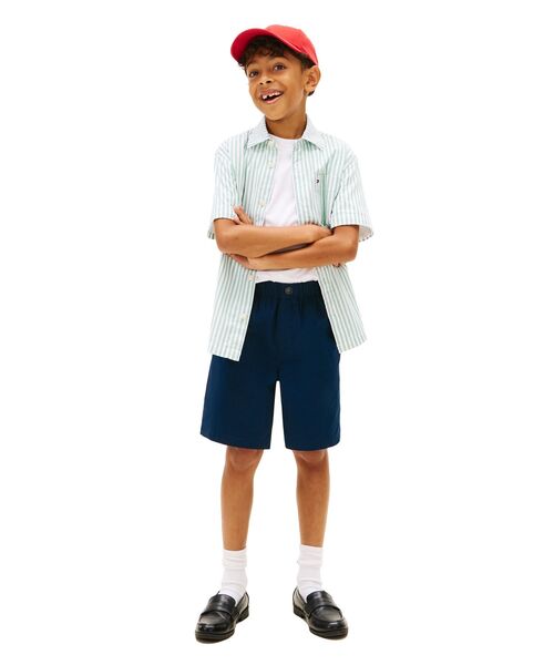 TOMMY HILFIGER（トミーヒルフィガー）の「BOYS レギュラープルオンポプリンショートパンツ（その他パンツ・キッズ・アイボリー/ネイビー/グリーン/ネイビー系/ベージュ・140cm/150cm/160cm/130cm）」の8枚目の写真
